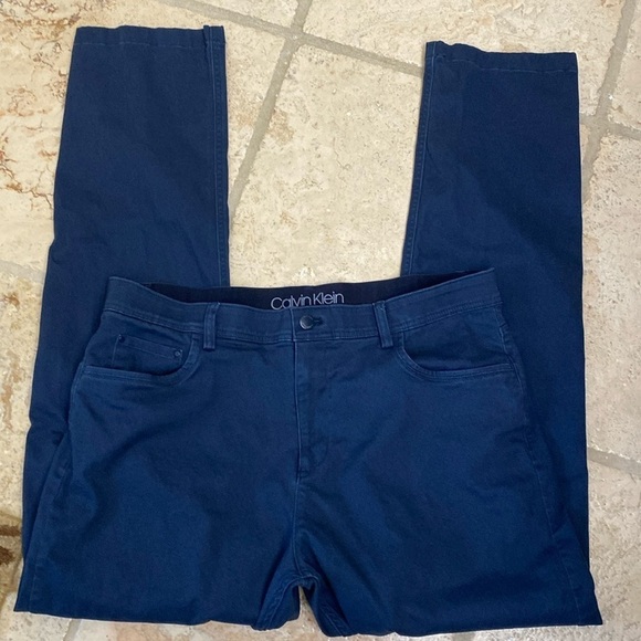 Calvin Klein Other - Calvin Klein Straight Leg Pants Jeans Men’s  Navy Cotton stretch 38x34 casual
